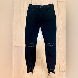 Hudson Jeans Black Ripped Skinny Jeans
